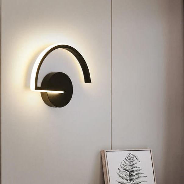 ArcGlow Lamp – Contemporary Curved Aluminum Wall Light | Minimalist LED Illumination