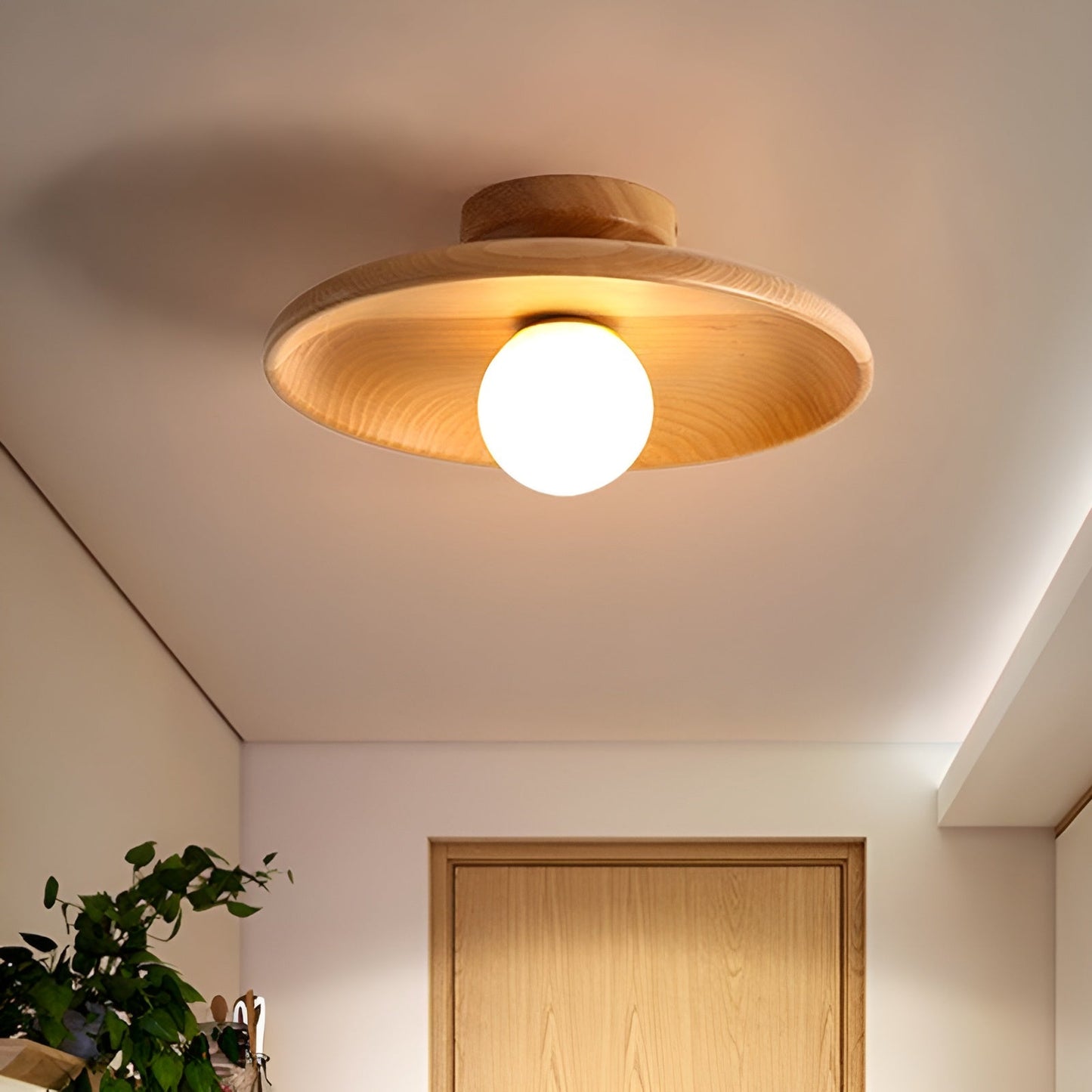 Kiroa Beam – Japanese Wabi-Sabi Wooden Ceiling Lamp