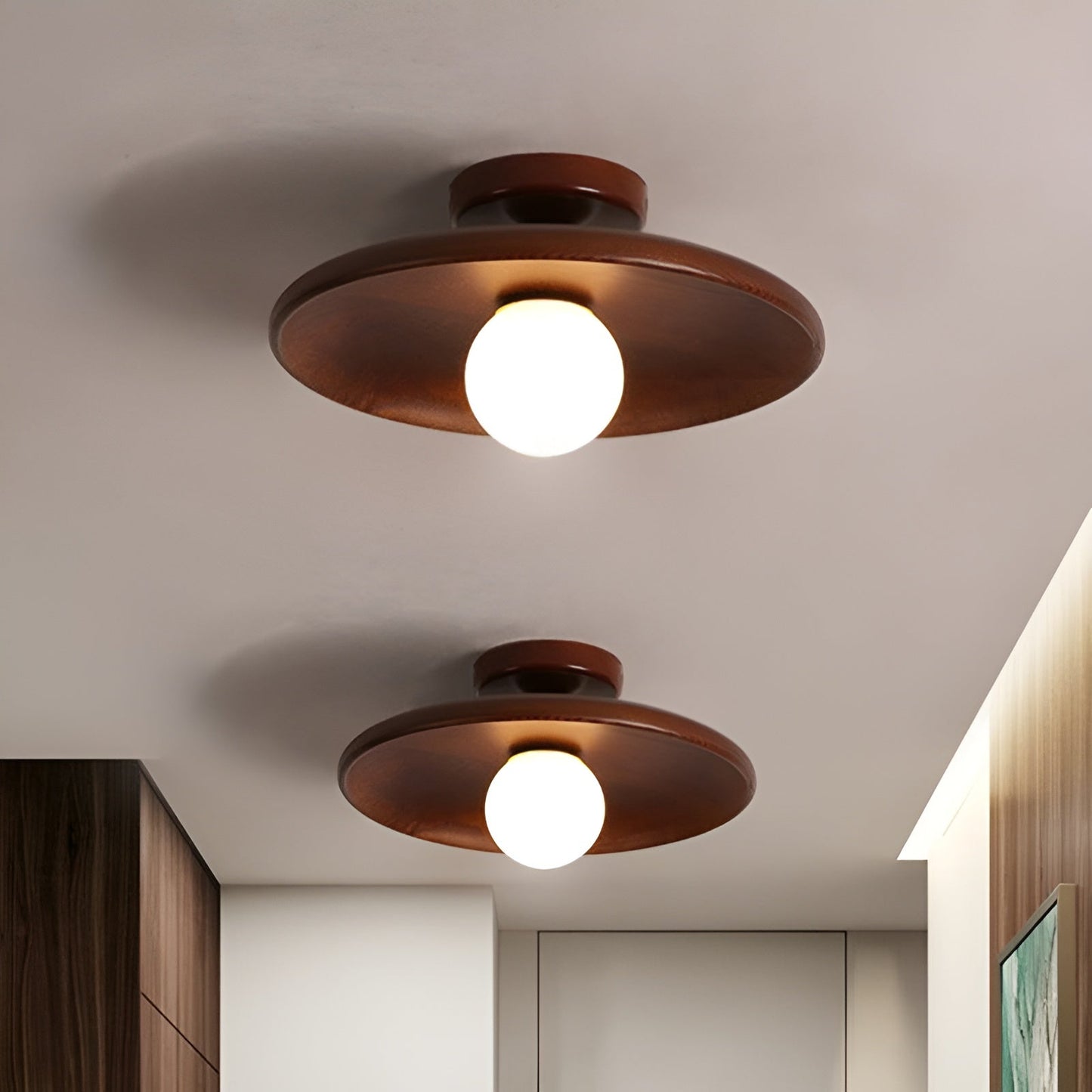 Kiroa Beam – Japanese Wabi-Sabi Wooden Ceiling Lamp