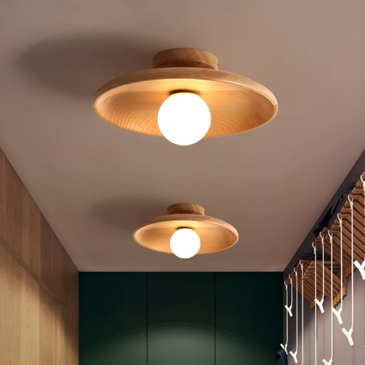 Kiroa Beam – Japanese Wabi-Sabi Wooden Ceiling Lamp