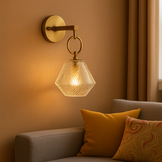 LumoGlass Lamp – Modern LED Wall Sconce | Elegant Glass Lighting for Home