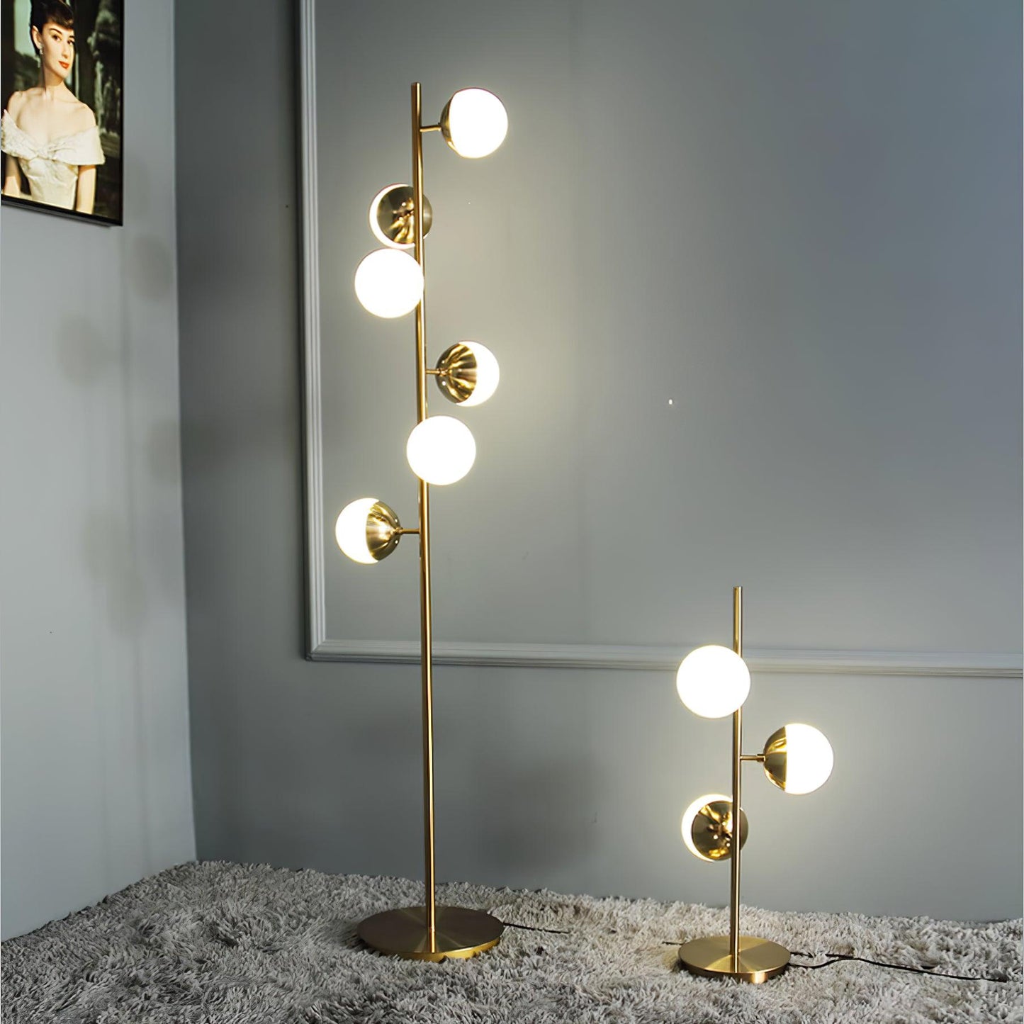 Veluna LED Floor Lamp – Retro Elegant Lighting for Modern Interiors