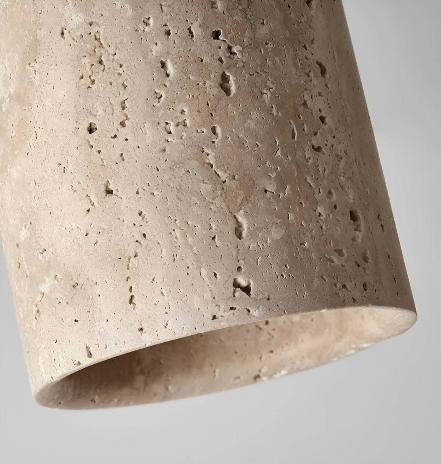 Akaishi Glow – Wabi-Sabi Travertine Ceiling Lamp